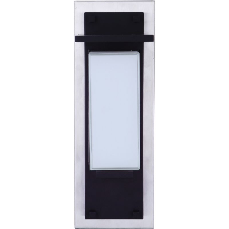 Heights 15" Outdoor LED Wall Mount Stainless Steel and Midnight