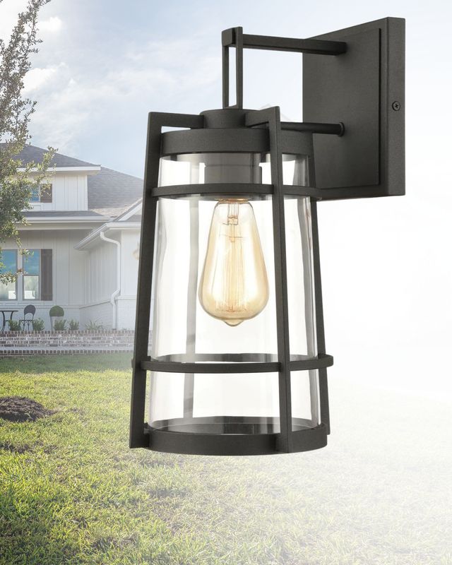 Crofton Large 1-Light Outdoor Wall Sconce Charcoal
