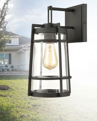 Crofton Large 1-Light Outdoor Wall Sconce Charcoal