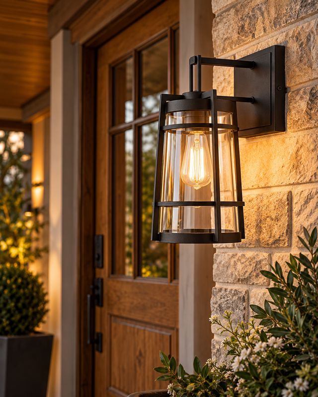 Crofton Large 1-Light Outdoor Wall Sconce Charcoal