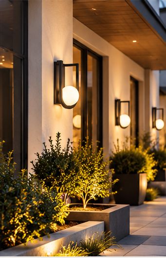 Cradle Outdoor LED Wall Lantern Matte Black with Opal Glass