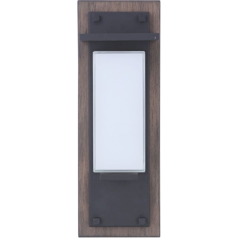 Heights 15" Outdoor LED Wall Mount Whiskey Barrel and Midnight