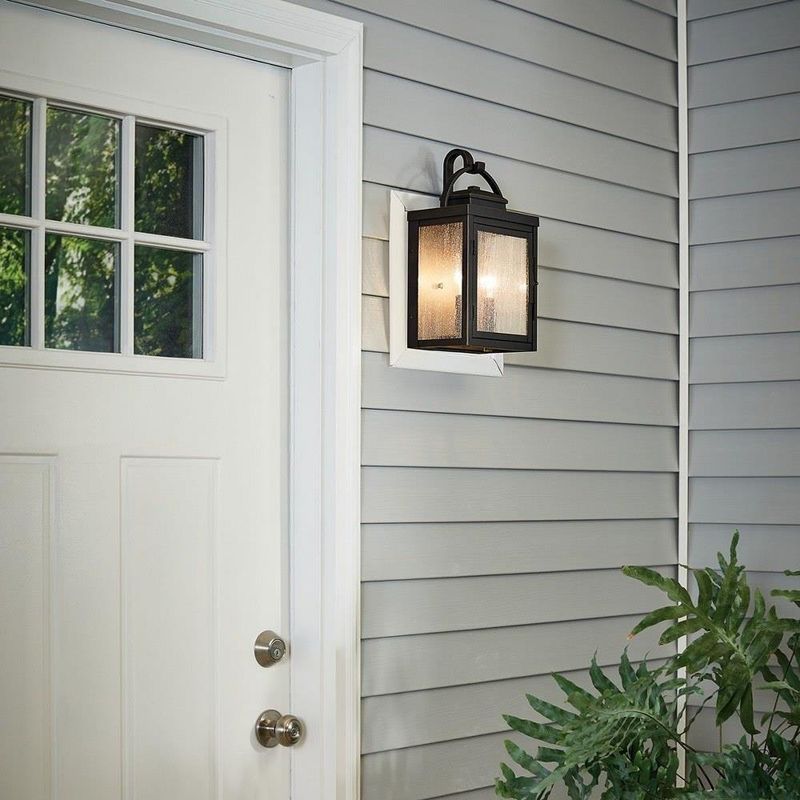 Carlson Outdoor 2-Light Wall Lantern Rubbed Bronze