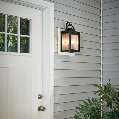 Carlson Outdoor 2-Light Wall Lantern Rubbed Bronze