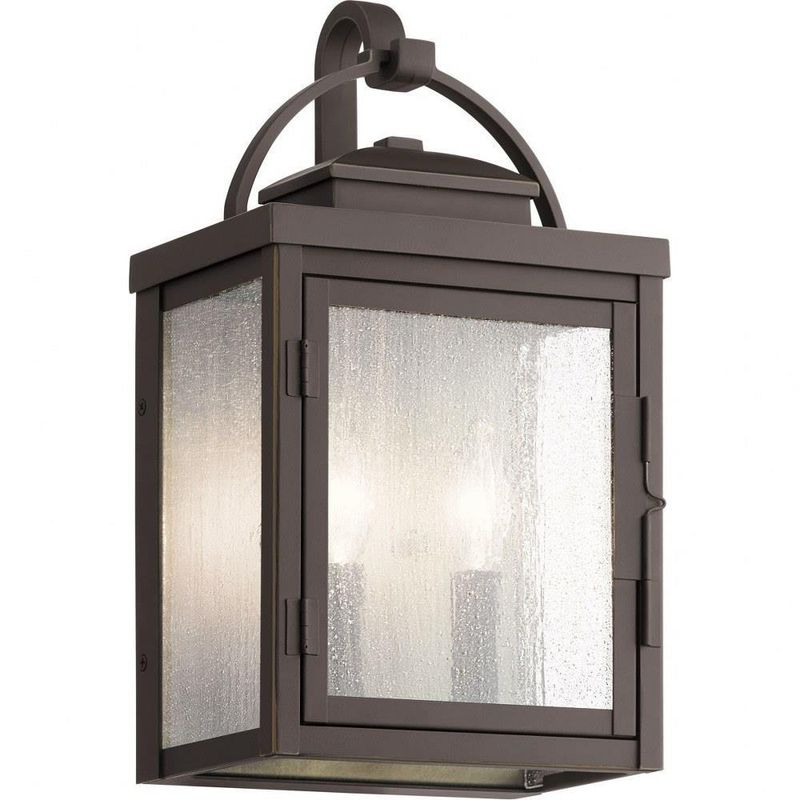 Carlson Outdoor 2-Light Wall Lantern Rubbed Bronze