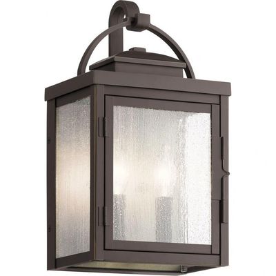 Carlson Outdoor 2-Light Wall Lantern Rubbed Bronze
