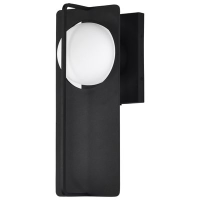 Portal Outdoor LED Wall Lantern Matte Black with Opal Glass