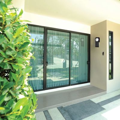Portal Outdoor LED Wall Lantern Matte Black with Opal Glass
