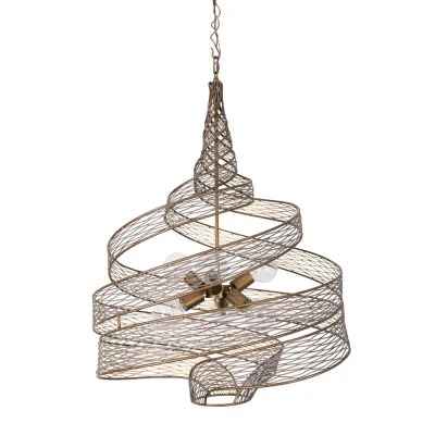 Flow 6-Light Chandelier Hammered Ore