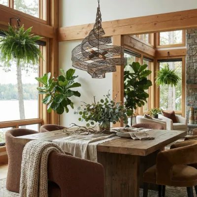Flow 6-Light Chandelier Hammered Ore