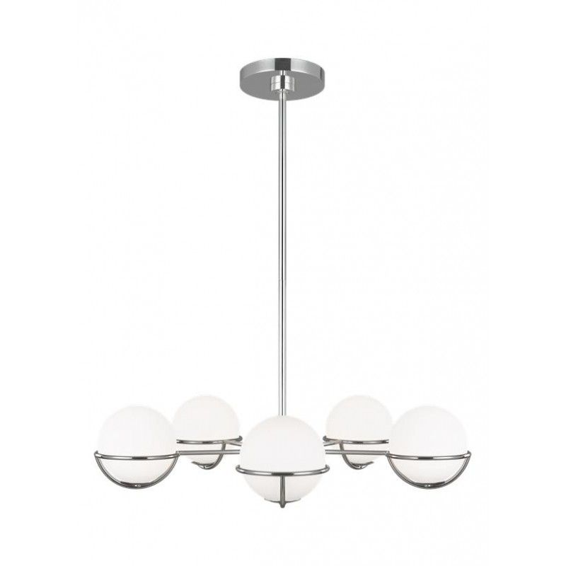 Apollo 5-Light Chandelier Polished Nickel