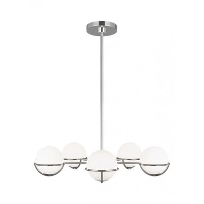 Apollo 5-Light Chandelier Polished Nickel
