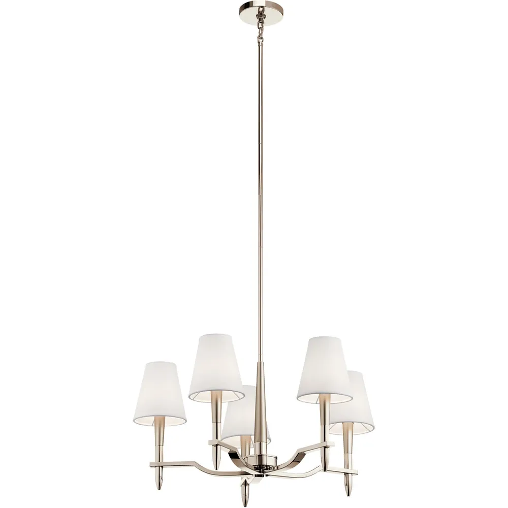 Kinsey 5-Light Chandelier Polished Nickel