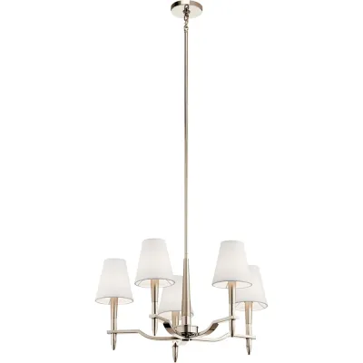 Kinsey 5-Light Chandelier Polished Nickel