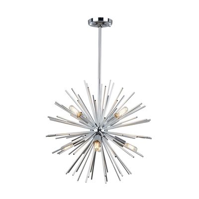 Sunburst 8-Light Chandelier Chrome Sunburst 8-Light Chandelier Chrome