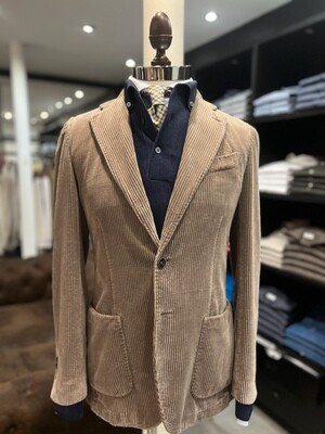 Veste en velours côtelé beige