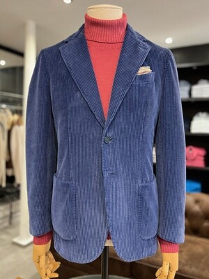 Veste en velours côtelé bleu