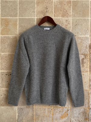 Pull col rond gris