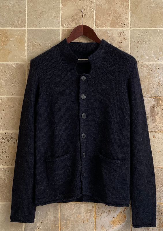 Gilet boutonné marine