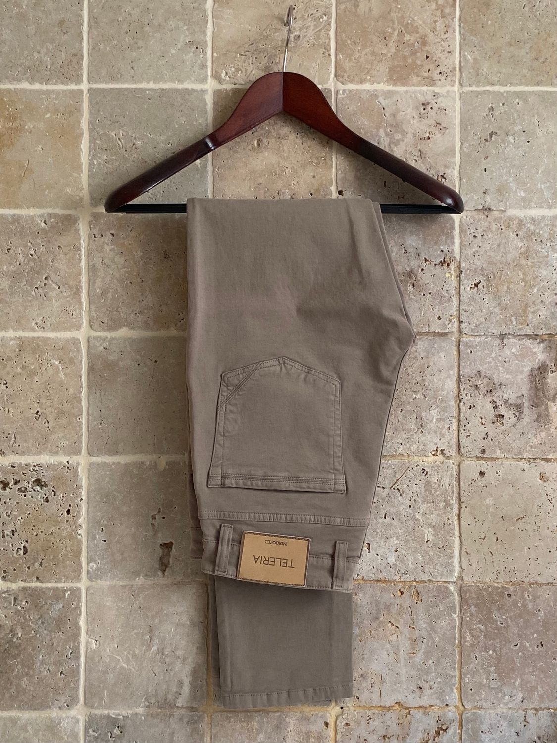 Pantalon 5 poches taupe