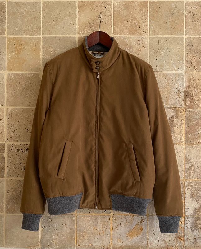Blouson Bi-Matière Marron