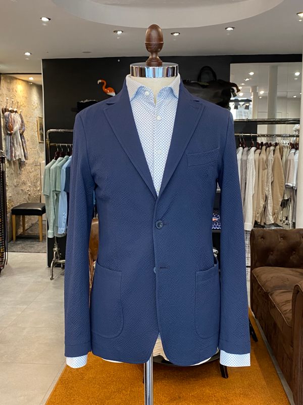 Veste droite bleu marine