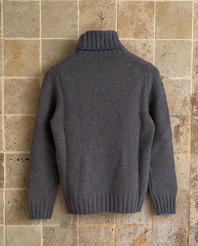 Pull col roulé mouliné