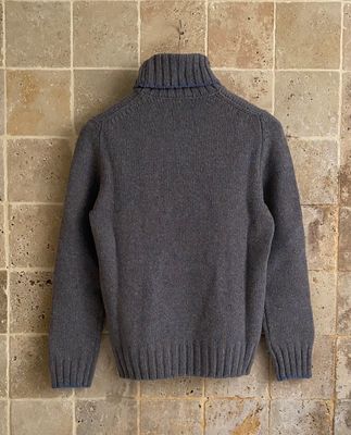 Pull col roulé mouliné