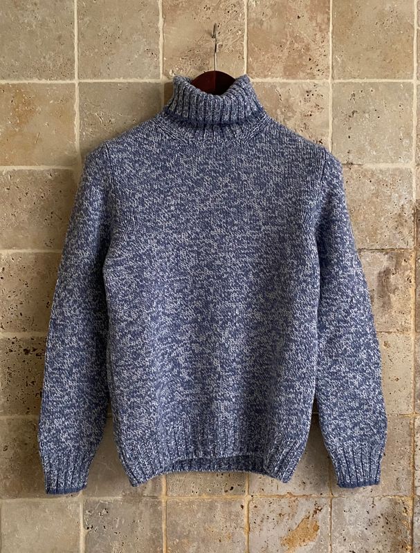 Pull col roulé mouliné