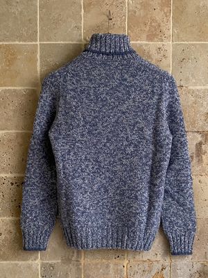 Pull col roulé mouliné