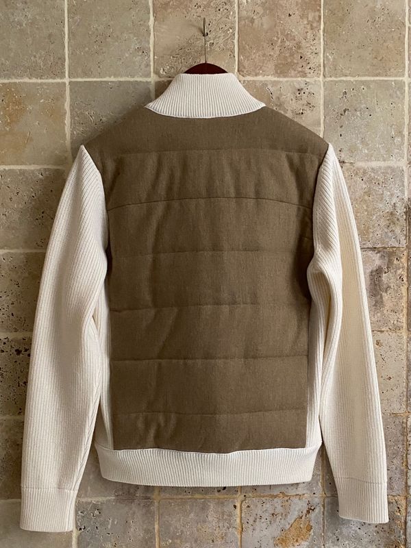 Gilet beige bi-matière