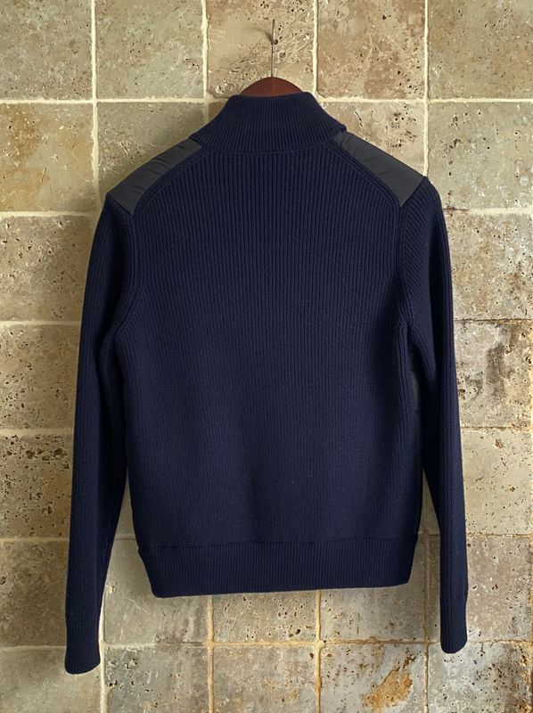 Gilet marine bi-matière