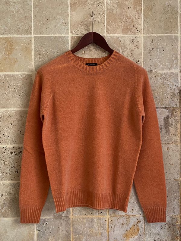 Pull col rond reversible orange