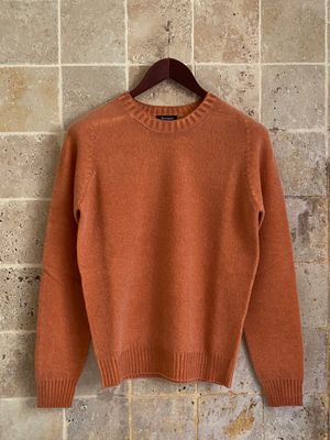 Pull col rond reversible orange