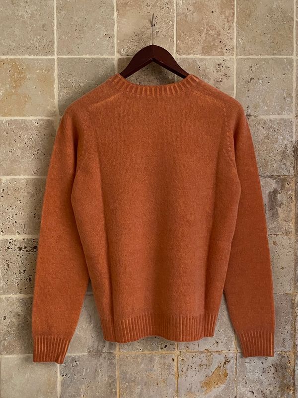 Pull col rond reversible orange