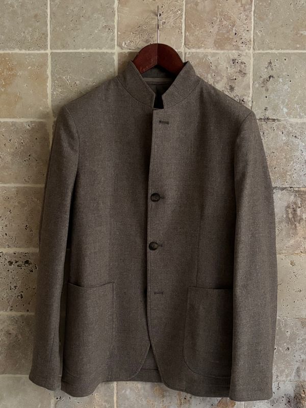 Veste col officier taupe