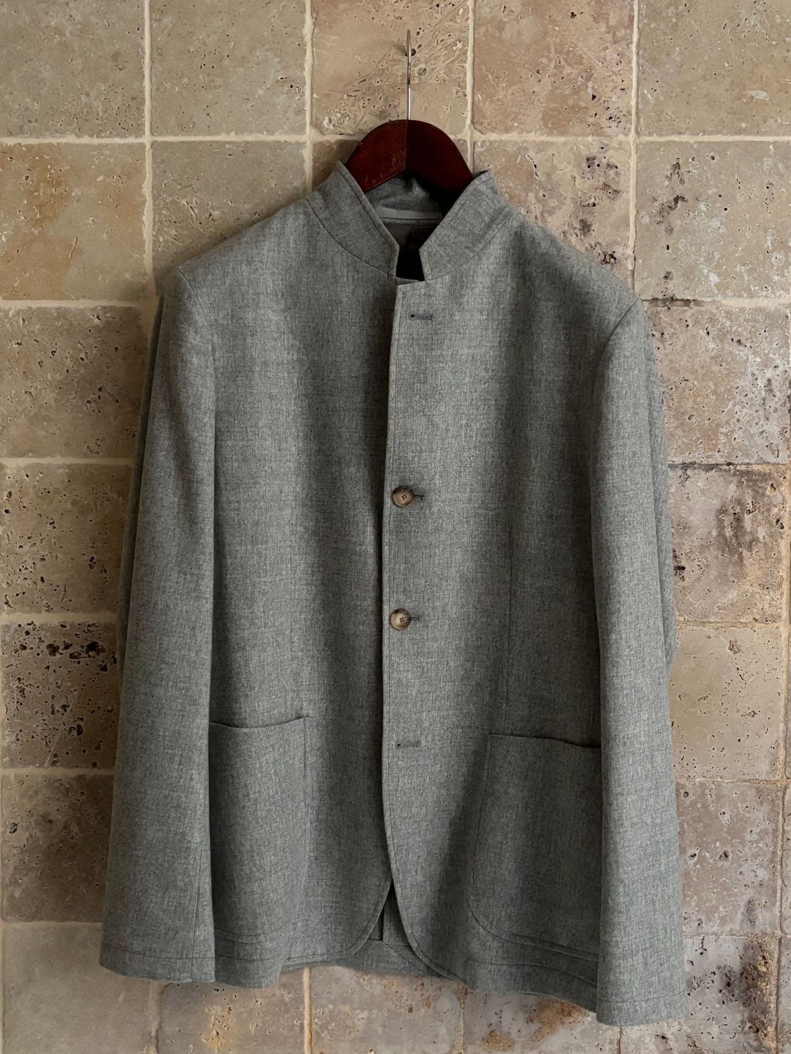 Veste col officier grise