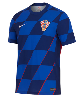 Croatia 2024 Euro Cup Away Soccer Jersey for Men