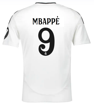 Real Madrid 24/25 Home Soccer Jersey MBAPPE #9