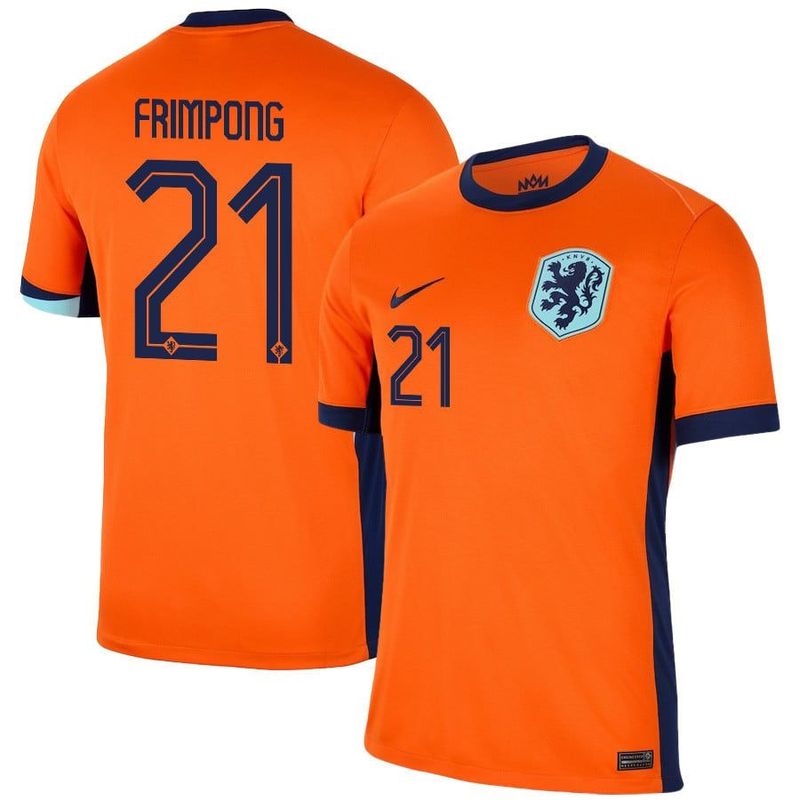 FRIMPONG Netherlands 2024 Euro Cup Home Soccer Jersey for Men