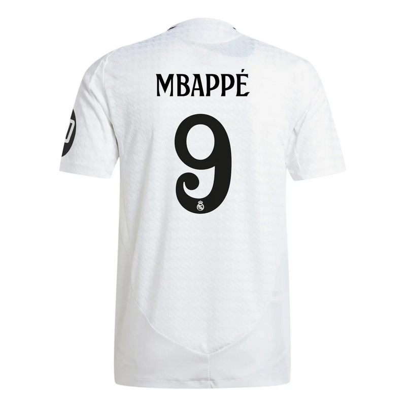 Men's Real Madrid 24/25 Home White Stadium Jersey Mbappe #9