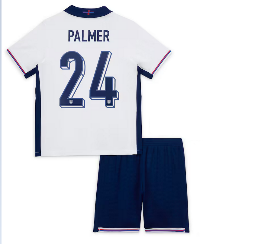 England Home 24/25 Kids Soccer Kit Palmer #24