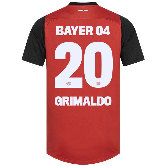 Men's Bayer 04 Leverkusen 24/25 Home Soccer Jersey GRIMALDO