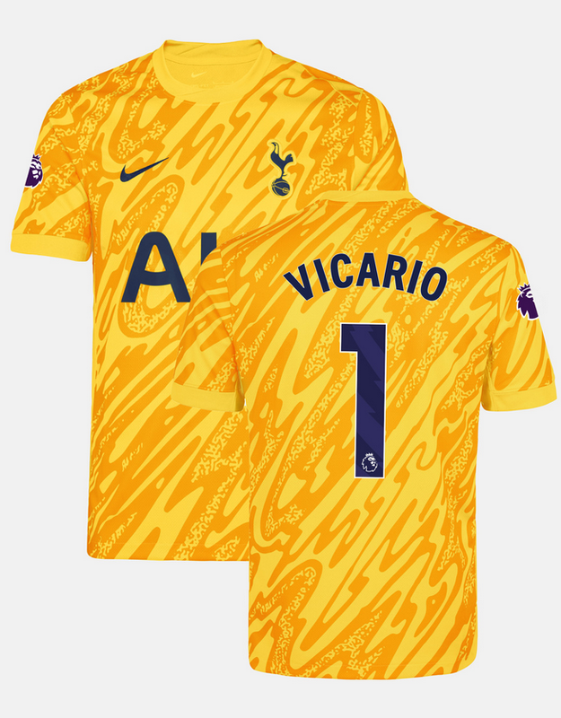 Men's Tottenham 24/25 Goalkeeper Yellow Jersey VICARIO #1