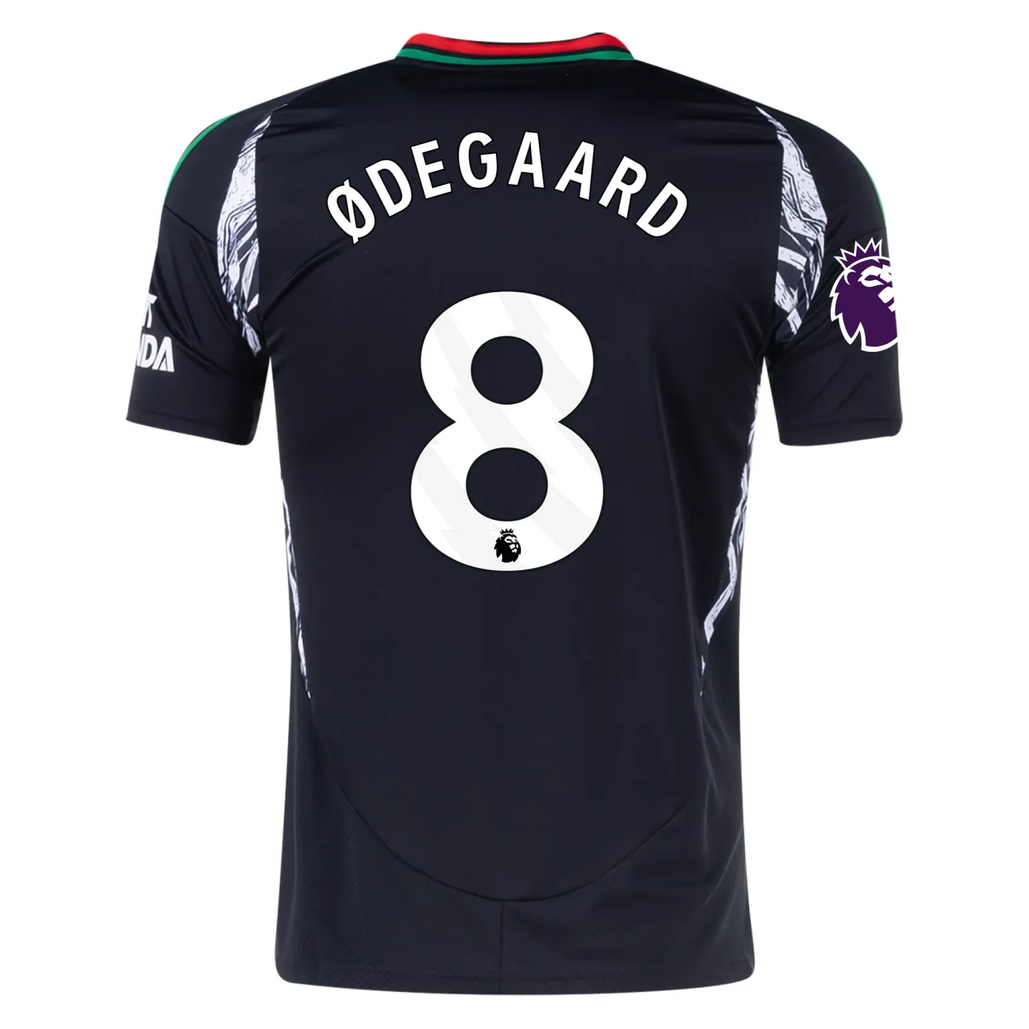 Men's Arsenal 24/25 Away Black Soccer Jersey ODEGAARD