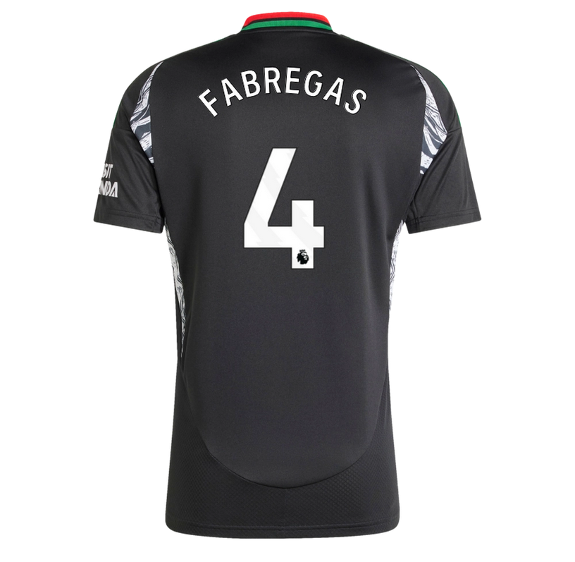 Men's Arsenal 24/25 Away Black Soccer Jersey FABREGAS #4