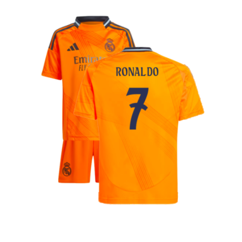 Real Madrid Away Orange 24/25 Kids Soccer Kit RONALDO