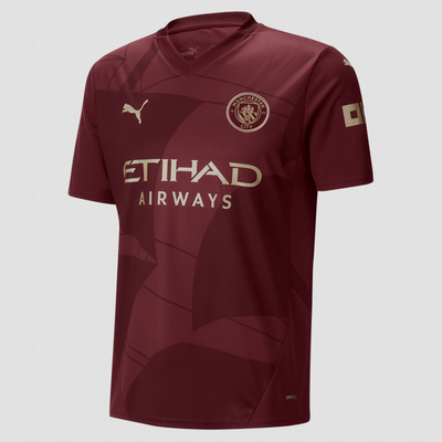 Men's Manchester City 24/25 Third Maroon Jersey