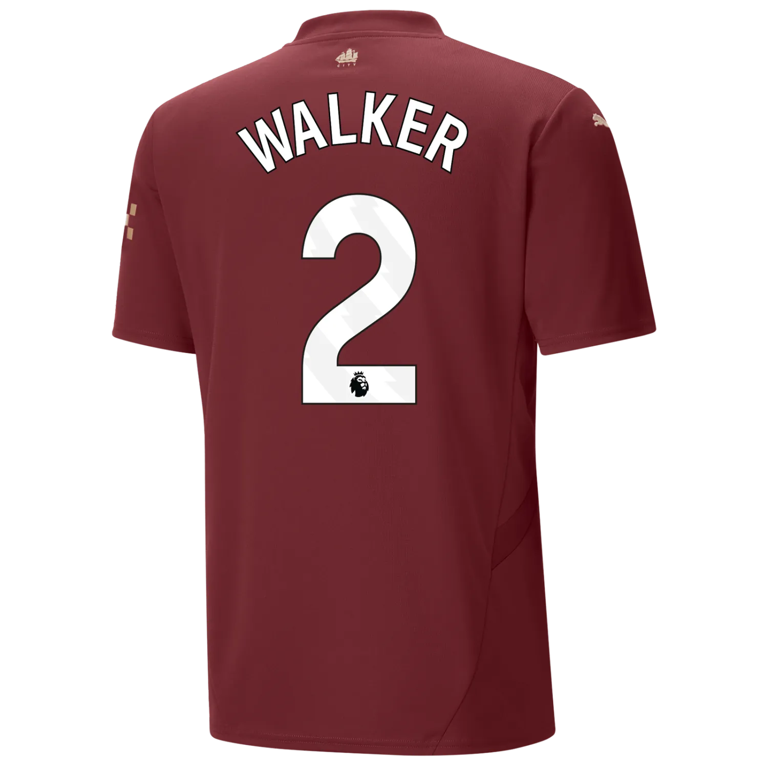 Men's Manchester City 24/25 Third Maroon Jersey KYLE WALKER