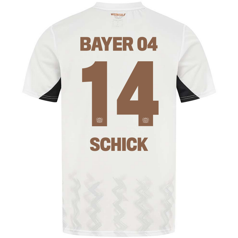 Men's Bayer 04 Leverkusen 24/25 Away White Soccer Jersey SCHICK